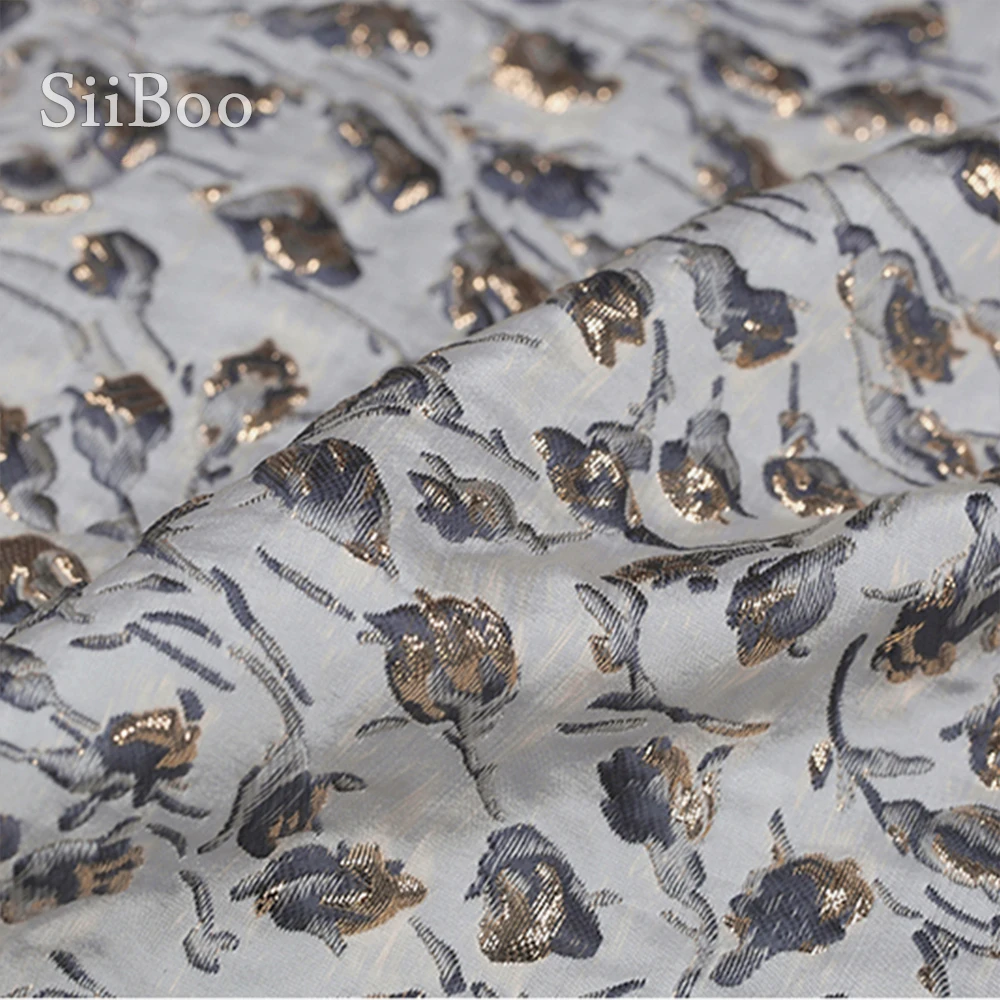 Жаккардовая парчовая ткань в американском стиле с цветочным рисунком | Дом и сад