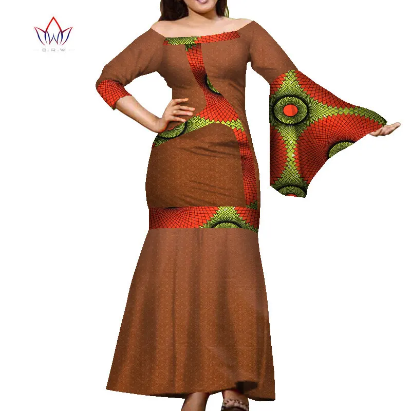 Dashiki African Dresses for Women Colorful Daily Wedding African Dresses for Women African Women Party Ankle-Length Dress WY7959