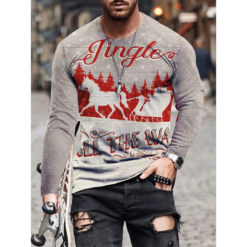 

Мужская футболка с принтом покера, Повседневная футболка с круглым вырезом и длинным рукавом, весна-осень 2022