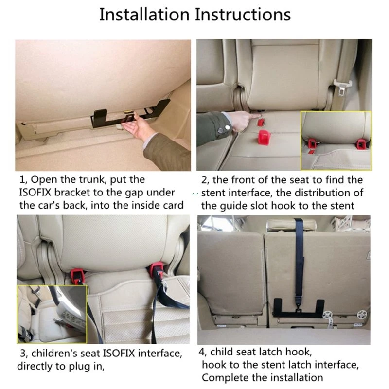 Universal Car Safety Seat Belt Mount Latch Bracket Child Restraint Mounting Kit for ISOFIX Connector | Мать и ребенок