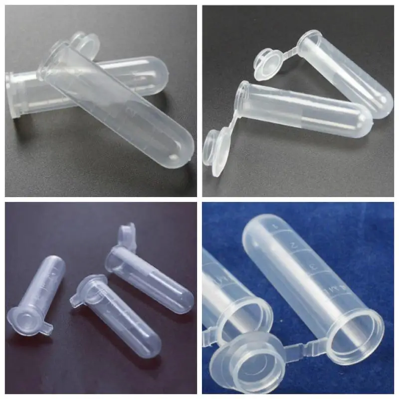 

2/5/10ml clear plastic centrifuge tubes,round bottom graduated tube with cover,vials sample container