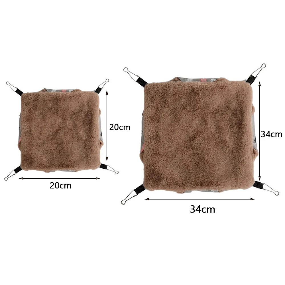 

Warm Hamster Hammock Hanging Bed House Winter Small Animal Squirrel Guinea Pig Double-layer Plush Cotton Nest Pet Supplies