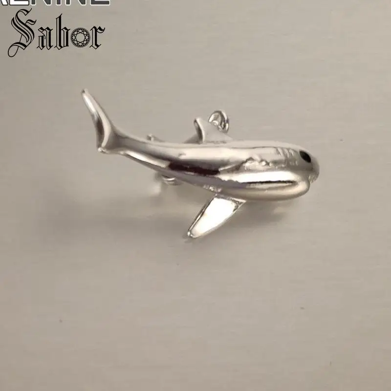 Офисный стиль Посеребренная модная подвеска в форме акулы Шарм (3 5x1 7 см) подходят