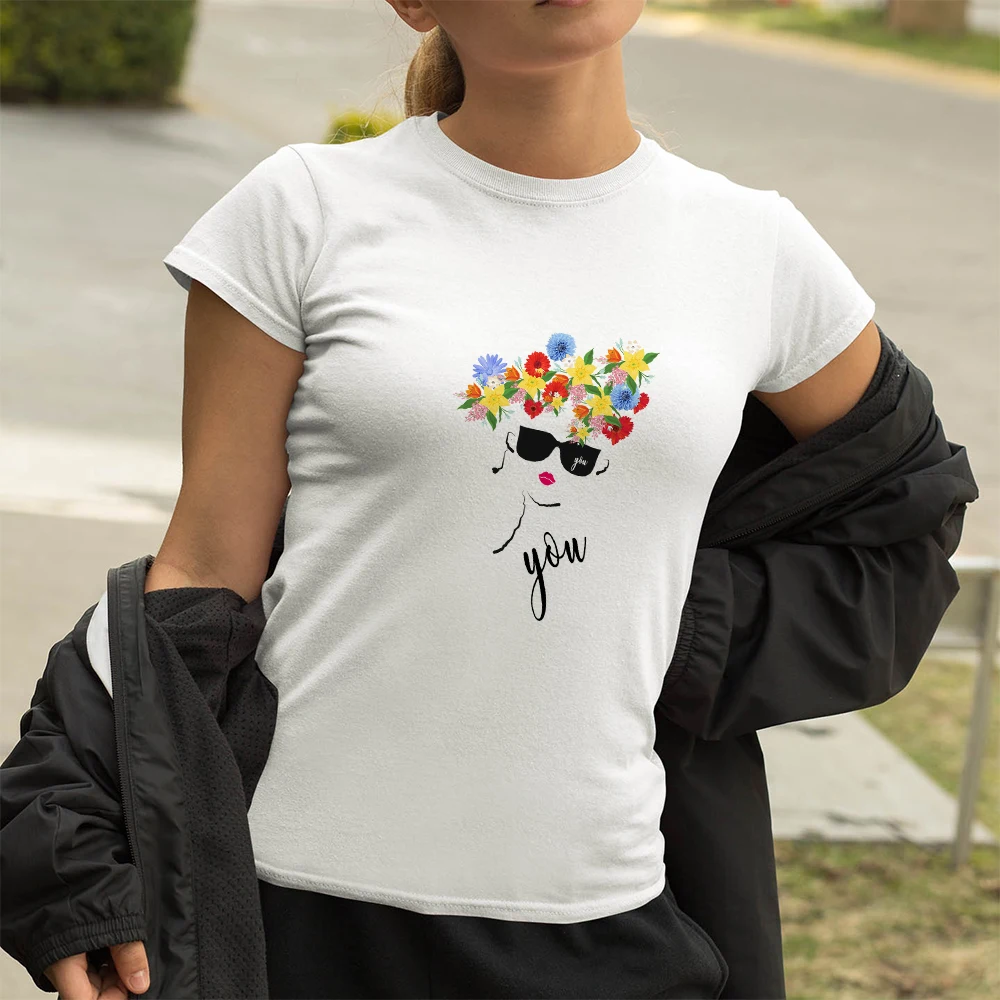 

Women's T-shirts Fashion Balloon Print Cool Tshirt Casual Sweet Aesthetic Clothes European Short Sleeve Beautiful Meaning Edgy