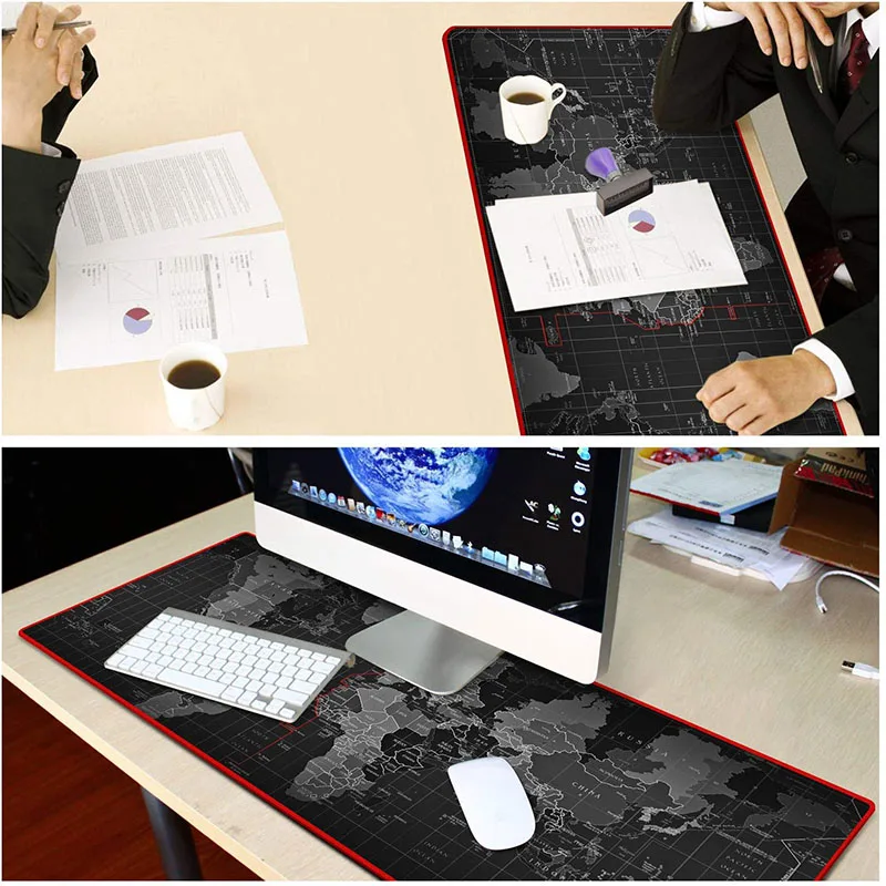 

Large Mouse Pad Gamer Big Mouse Mat Gaming Mouse Pad Computer Mousepad Rubber Surface World Map Game Mause Pad Keyboard Desk Mat