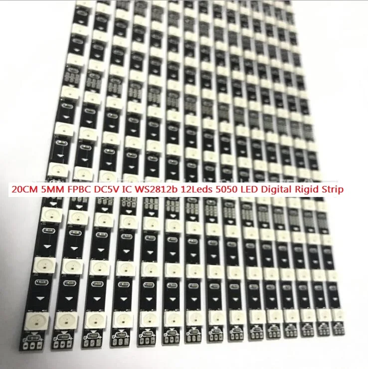 [Seven Neon]DC5V 10W 200*5mm 12led s программируемая IC WS2812B 5050 цифровая цветсветодиодный