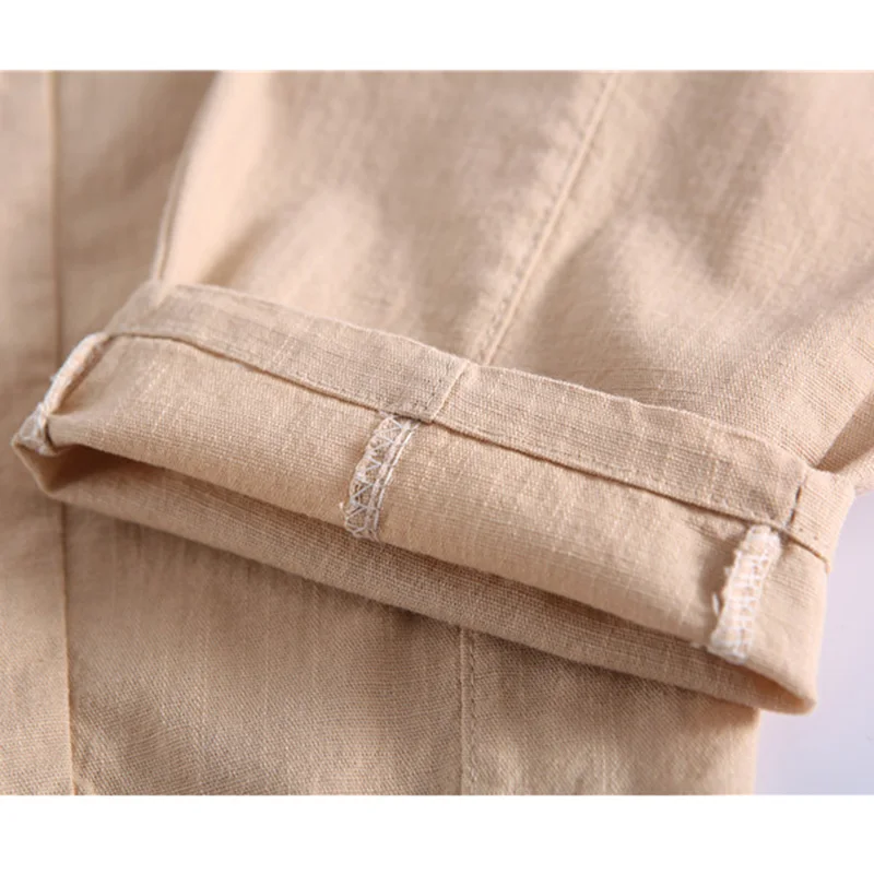 Женские хлопковые брюки Длинные шаровары на весну и лето повседневные из хлопка