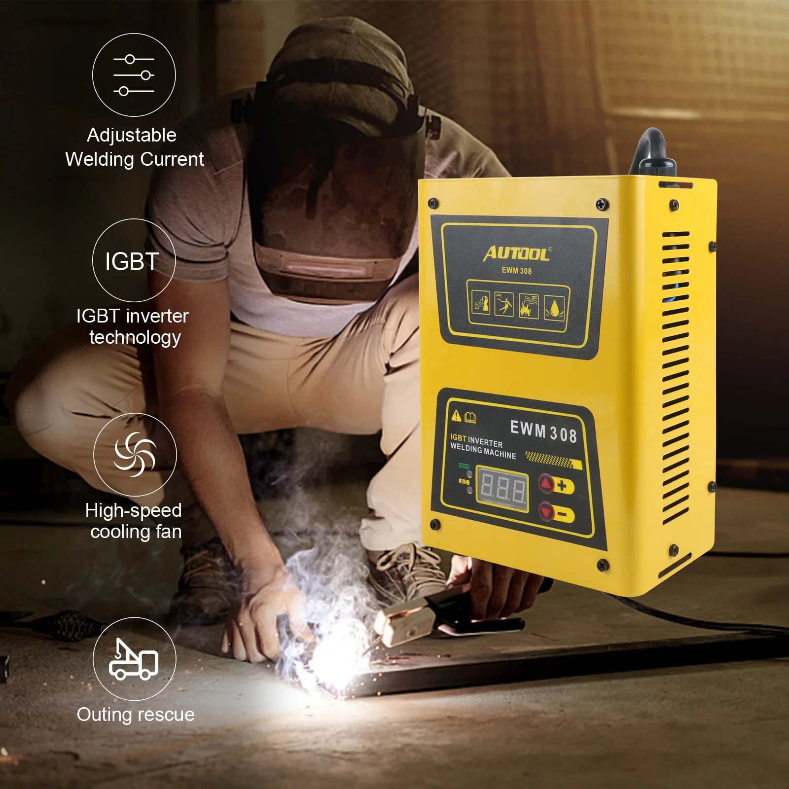 Аппарат для дуговой сварки AUTOOL EWM308 120A сварочный аппарат с цифровым инвертором MMA