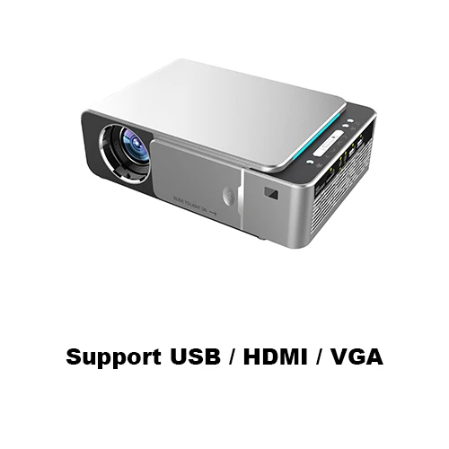 Basic version T6 1080P светодиодный проектор 3500 люмен 1280x720 портативный проектор Android 7,1 USB HDMI VGA AV домашний кинотеатр wifi 2.4G5G - Цвет: Basic version