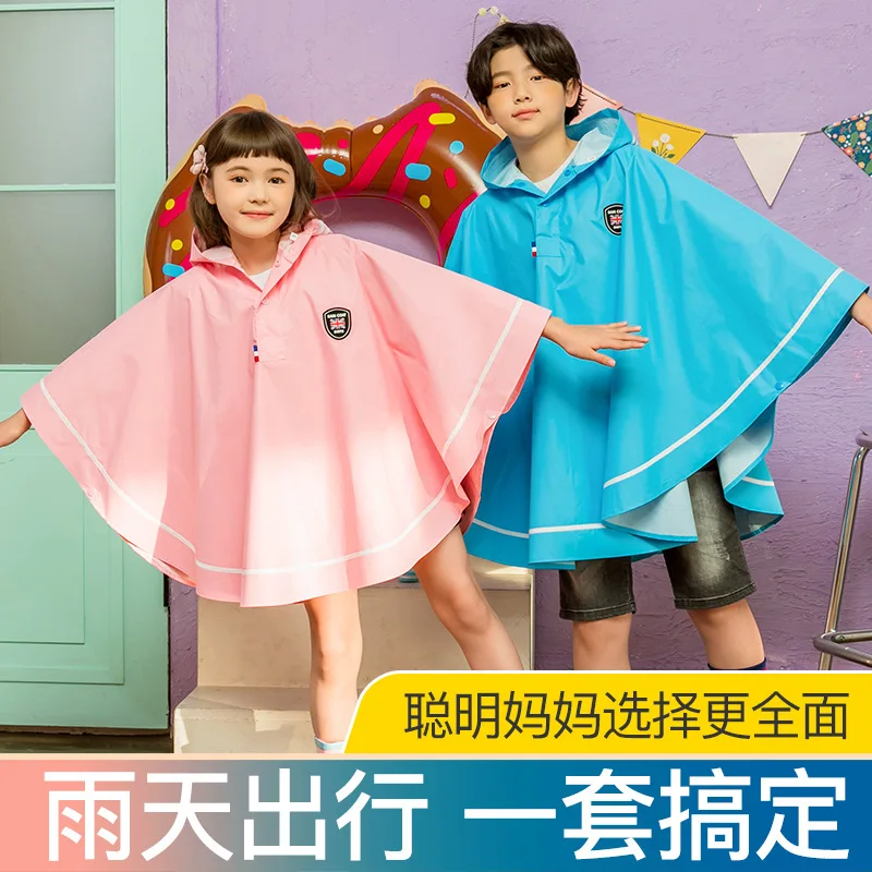 

Waterproof Rain Coat Kids Poncho Impermeable Capes Ponchos Raincoat Children Rain Suit Hooded Capa De Chuva Rain Gear BC50RC