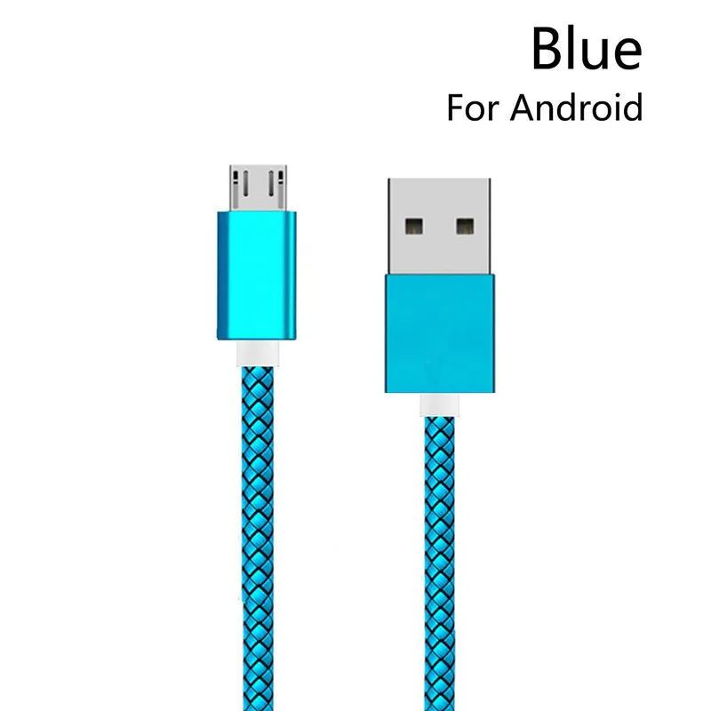 Синий 1 м/2 м/3 м кабель зарядного устройства для телефона type C Usb C кабель быстрой зарядки для samsung Galaxy Note A20 A30 A40 A50 A60 A70 A80 M20 M30 A6S Pro - Цвет: Синий