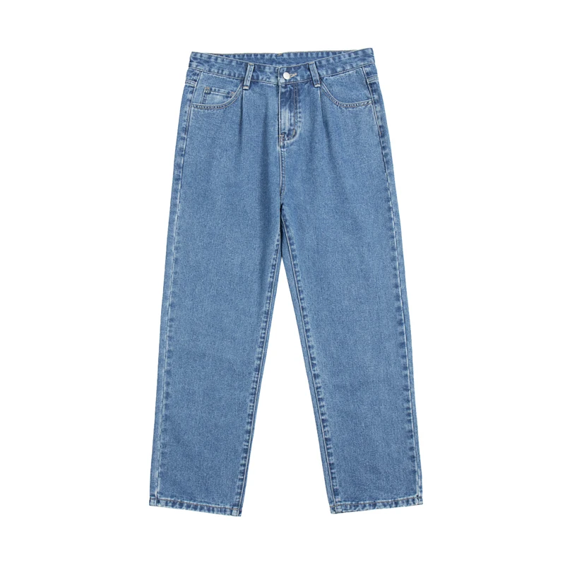 2021 мужская стрейч Slim Fit Классические узкие джинсовые брюки черный/синий Цвет