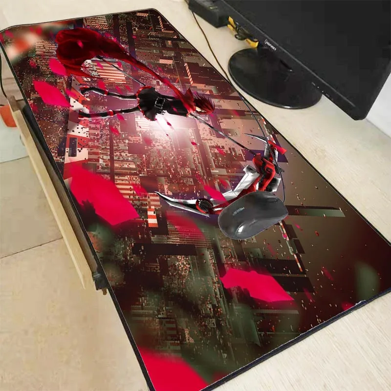 XGZ RWBY Ruby Rose аниме большой коврик для мыши запирающийся край игровой коврик для мыши геймер игровой коврик для мыши и клавиатура стол Ma для CSGO DOTA