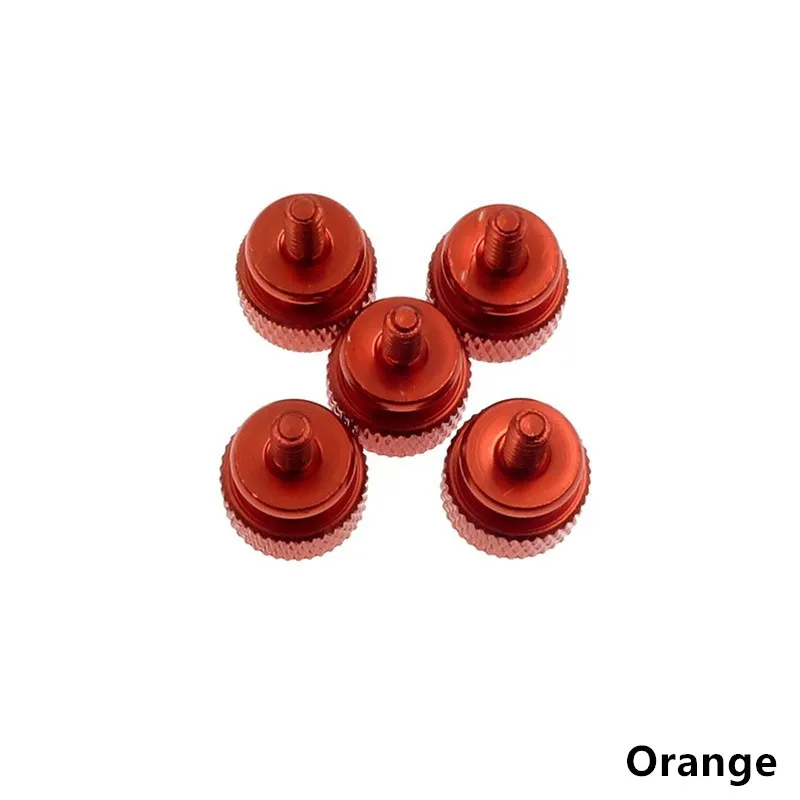 Orange 5 шт 6#-32*6,5/12 Алюминиевый сплав чехол для компьютера боковая панель жесткий диск ручной винт накатки большого пальца винты цветной гвоздь - Цвет: Orange