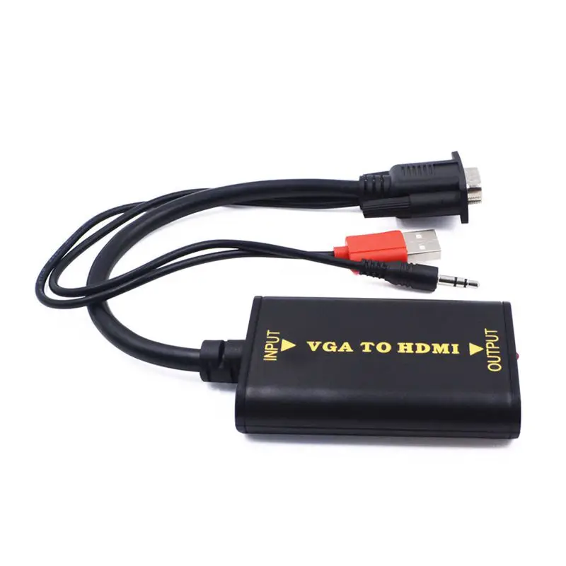 VGA в HDMI конвертер 1080P HD аудио VGA2HDMI адаптер HDTV преобразователь аудиовизуальных