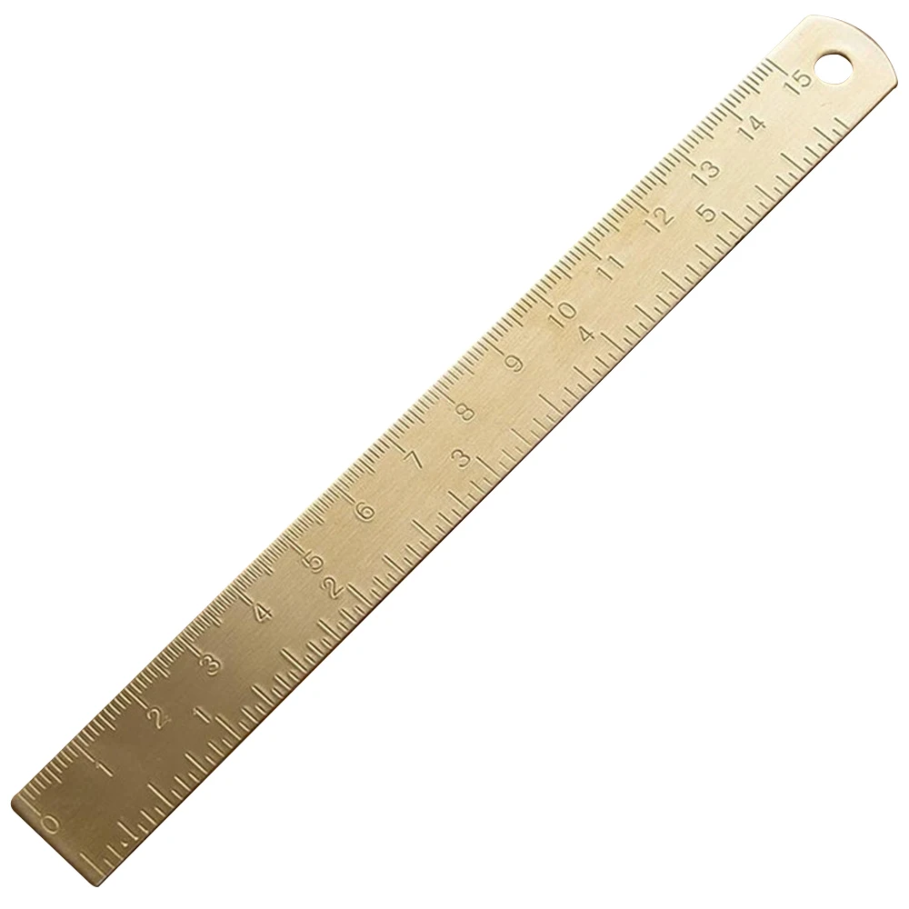 

Tools Office Brass For Metal Measuring Stationery Bookmark 15cm Straight Metal