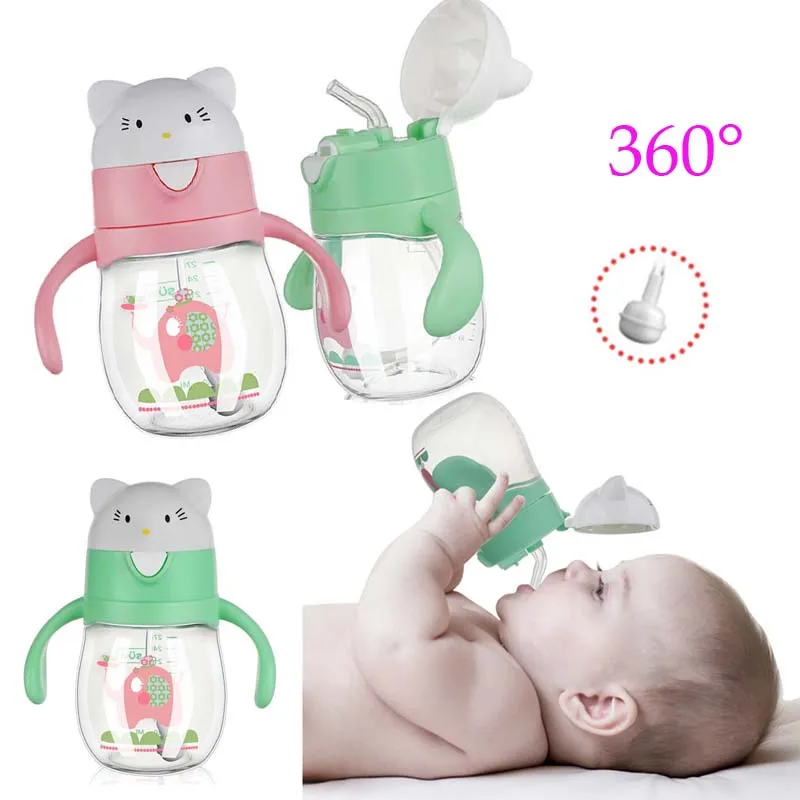 Герметичная бутылка для воды с двойной ручкой вращающаяся на 360 градусов 270