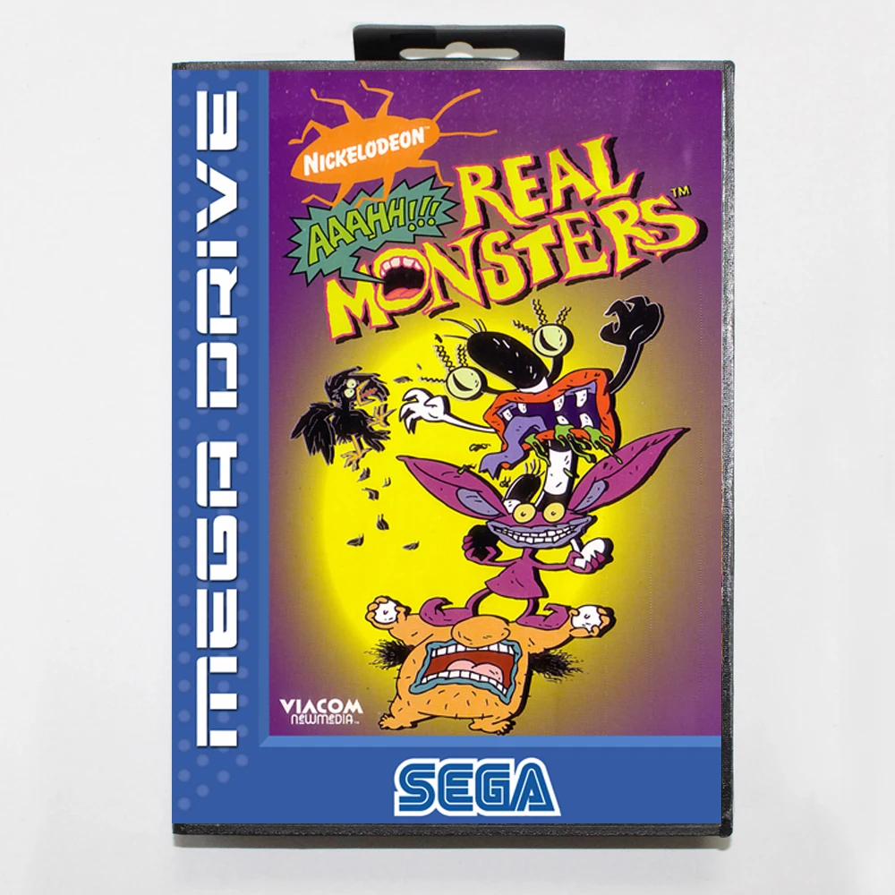 Aaahh реальные Монстры 16 бит MD игровая карта для Sega Mega Drive/ Genesis с розничной коробкой |