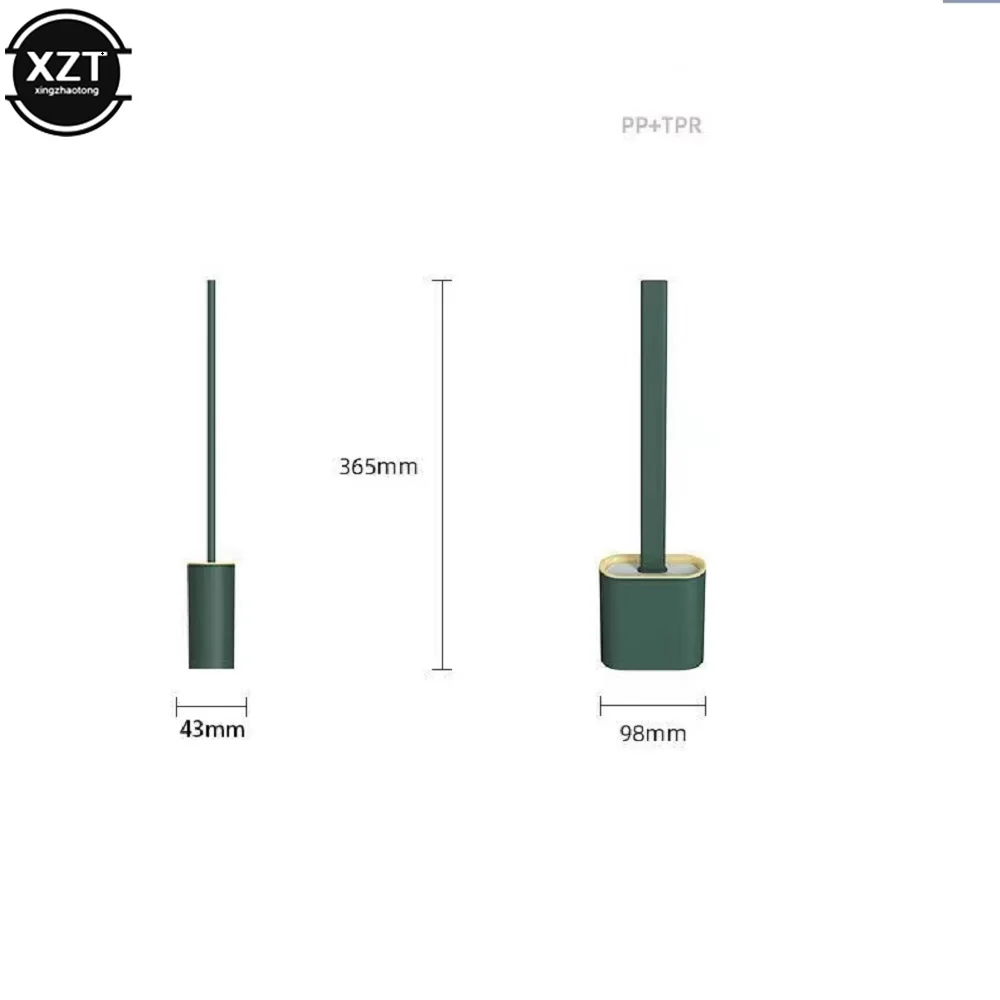 Мягкая силиконовая щетка для унитаза с быстросохнущим держателем | Дом и сад