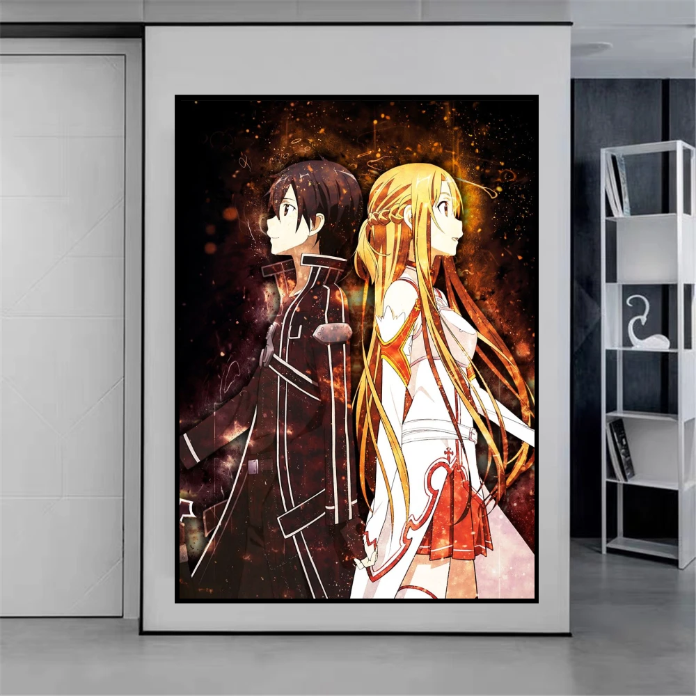 Sword art online украшение гостиной и спальни картины фигурка игры плакат высокое