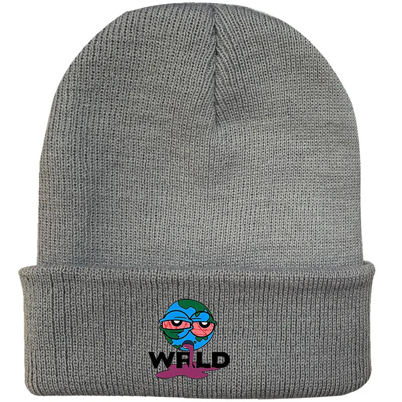 Женская зимняя вязаная шапка унисекс Juice Wrld черная для косплея теплая