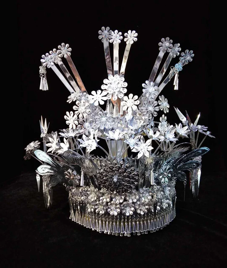 Женская антикварная ретро-обработанная ручная работа Этническая мода Miao