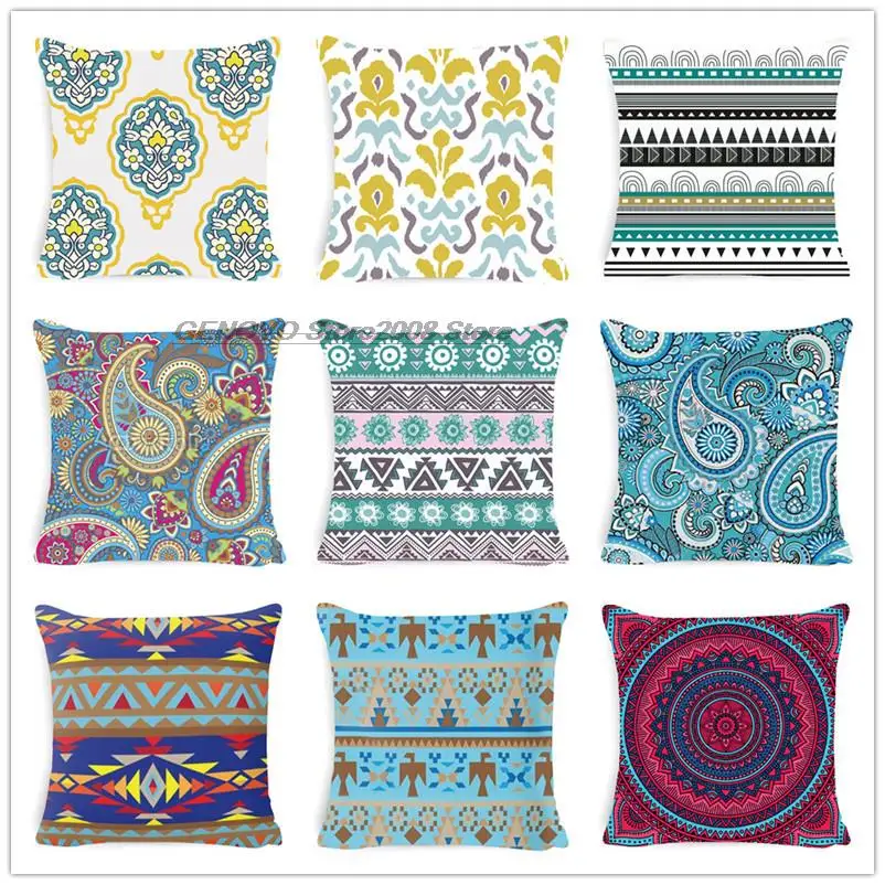 

Mandala Dekorative Kissen Abdeckungen Hamsa Hand Baumwolle Leinen Kissen Fällen Platz Sofa Werfen Kissen Sitz Kissen Deckt 45*45