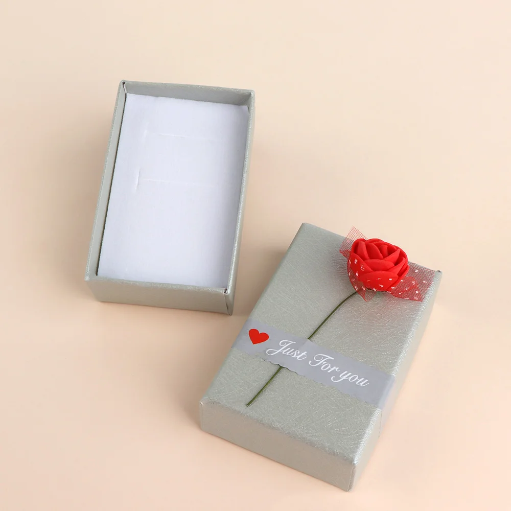 Шкатулка для ювелирных изделий в полоску коробка ожерелья браслета кольца