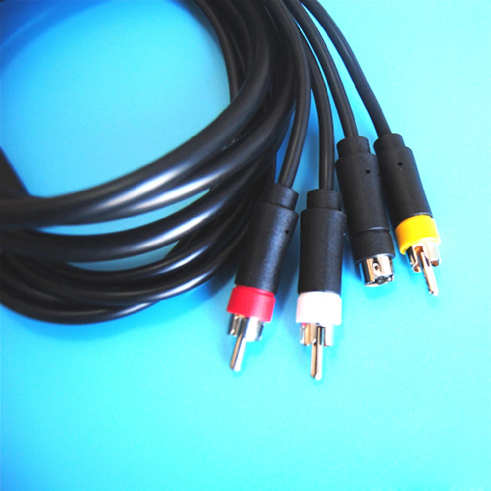 AV-S RCA видео аудио кабель для Sega Saturn SS DC PS1 PS2 SNES N64 NGC SFC игровая консоль |
