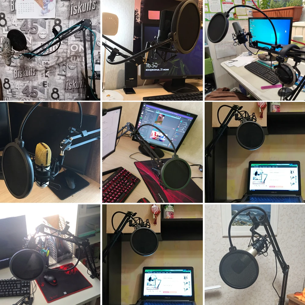 Bm800 микрофонная ножничная Подвесная подставка для микрофона зажим держатель и