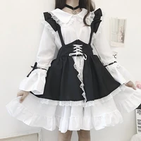 new black and white gothic style maid costume lolita dress cute japanese costume westidos de fiesta de noc party dress vestidos