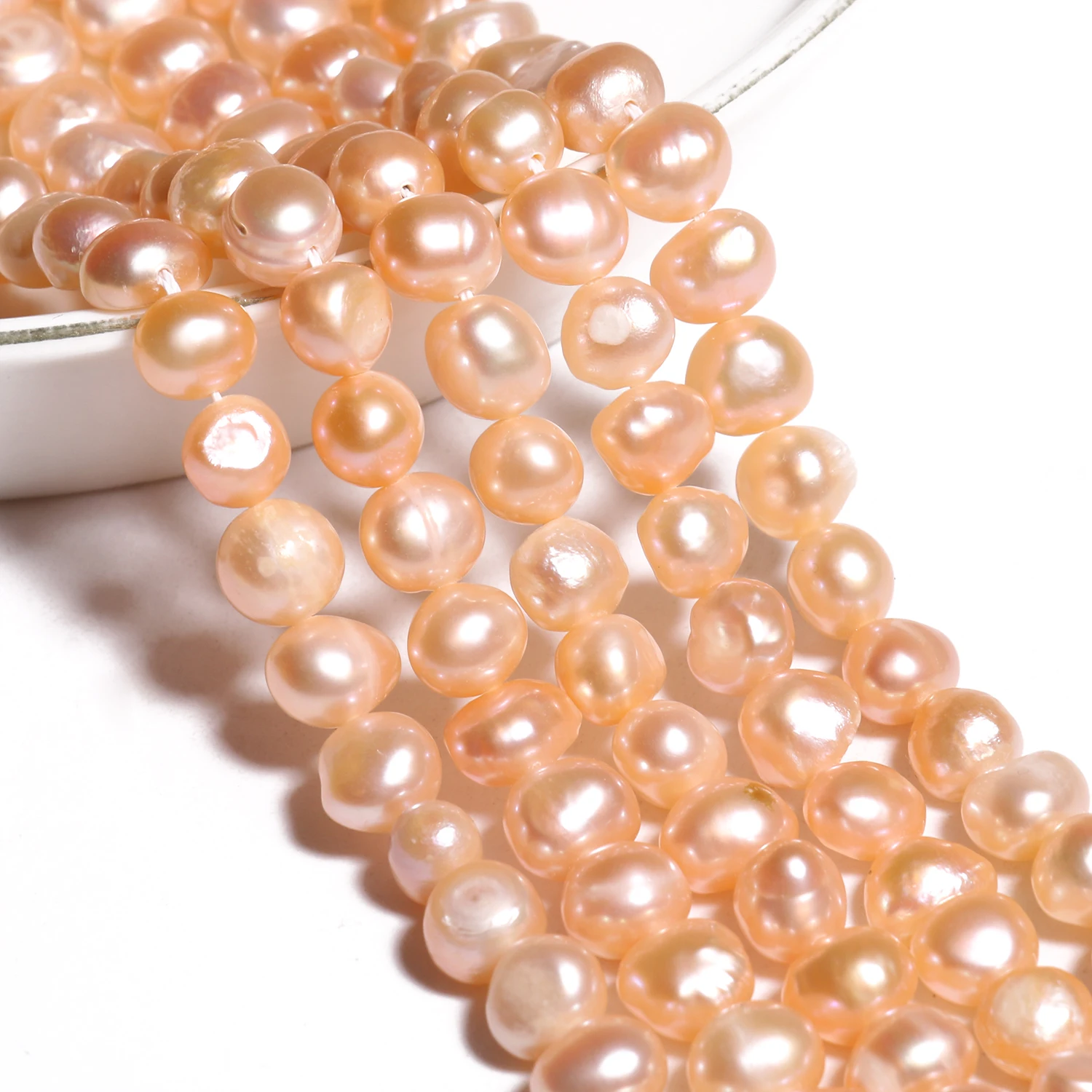 

Natural Pink Freshwater Pearl Beads High Quality Potato-shaped Loose Beads for Make Jewelry DIY Bracelet Necklace Accessories