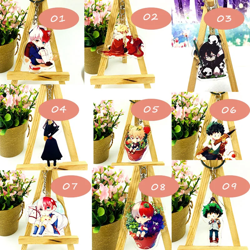 Милый брелок для ключей с героями мультфильмов Наруто/моя геройская академия