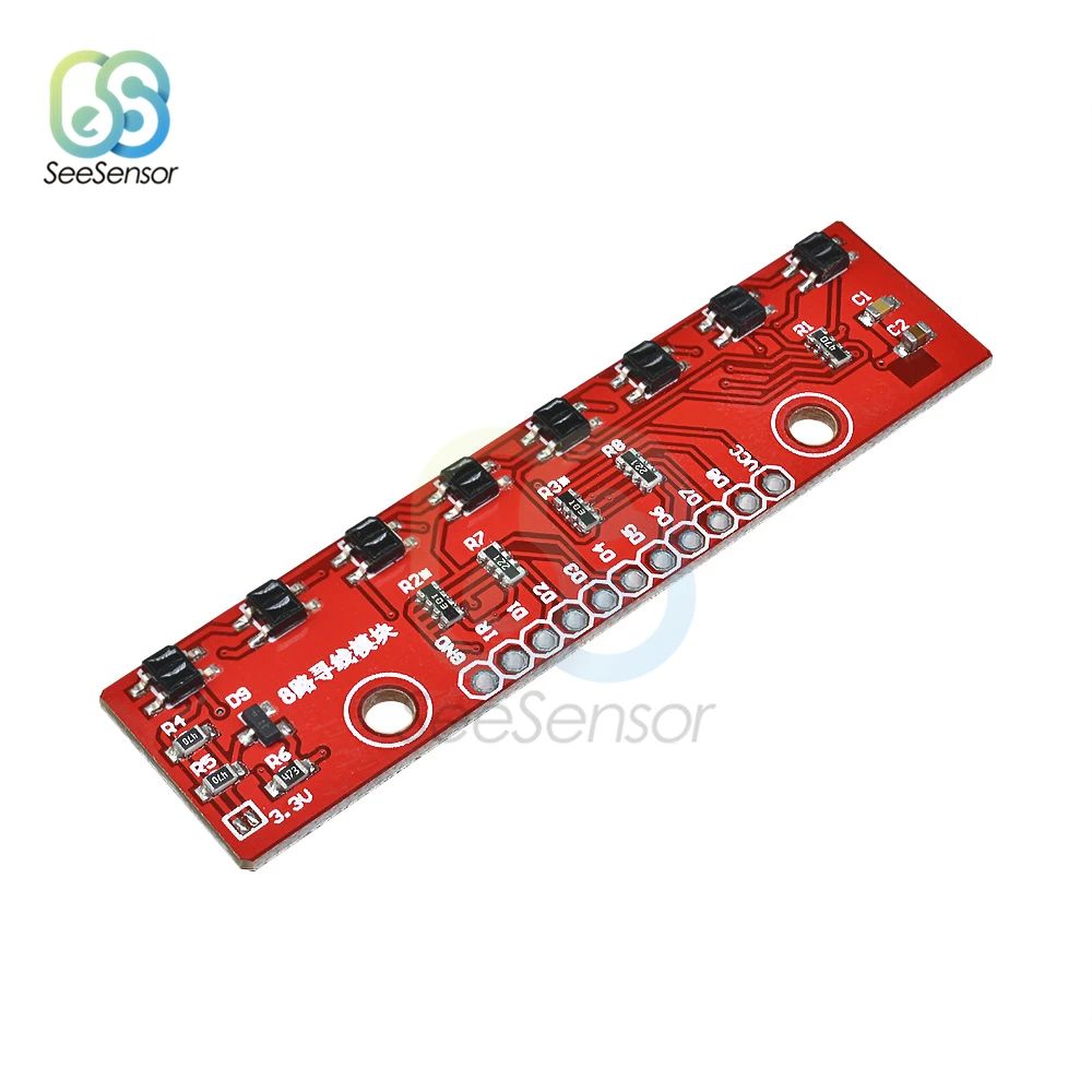 8-канальный ИК-модуль отслеживания инфракрасный модуль датчика обнаружения