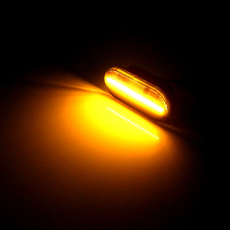 IJDM дымчатые линзы Янтарный Полный светодиодный передний Боковой габаритный