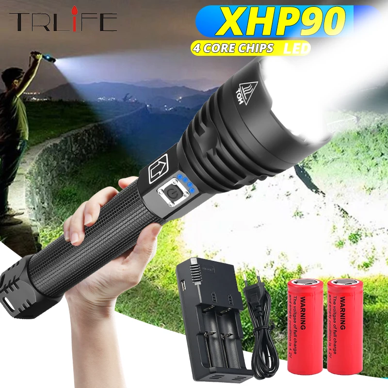 XHP90 самый мощный фонарик XHP50 USB Zoom светодиодный фонарь XHP70.2 тактический 18650 26650