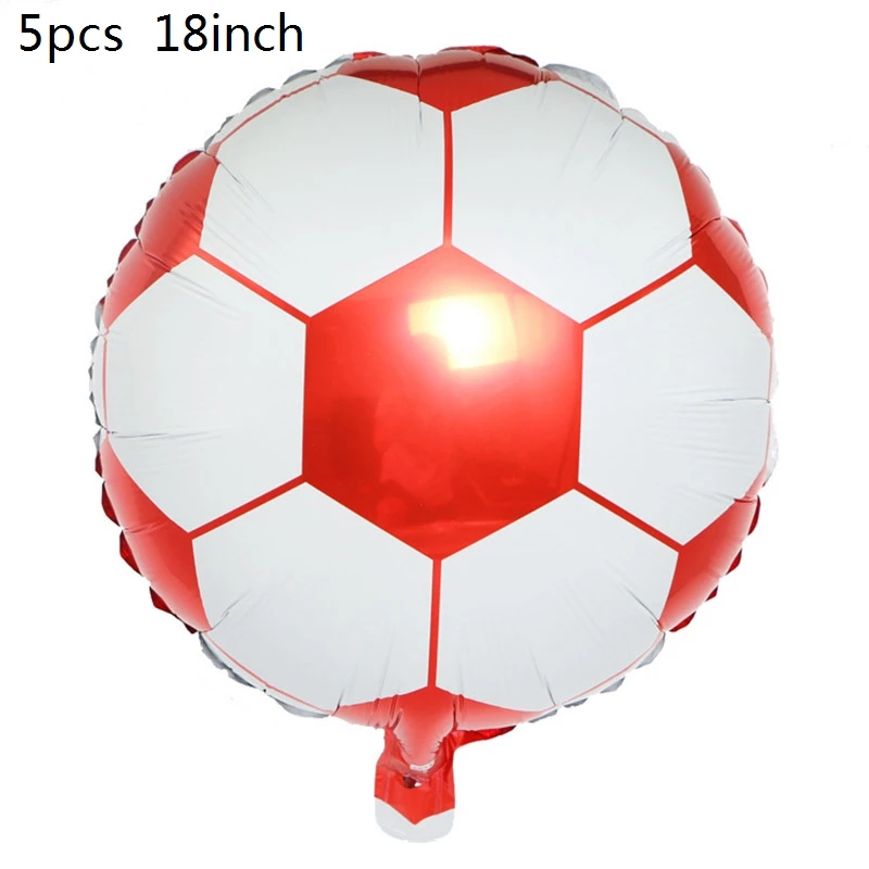B04-5pcs globos Футбольная тематическая вечеринка, Набор Декоративной посуды, бумажные тарелки и стаканы, салфетка, конфетный мешок, коробка для детского душа, принадлежности для дня рождения - Цвет: B04-5pcs globos