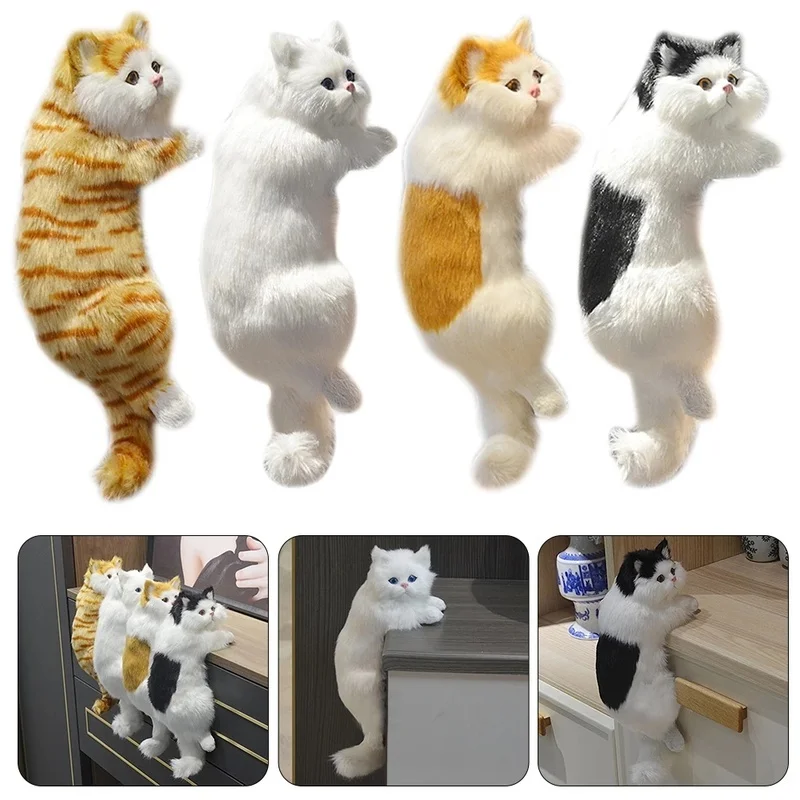 Реалистичный меховой котик имитация плюшевой кошки кукла модель животного