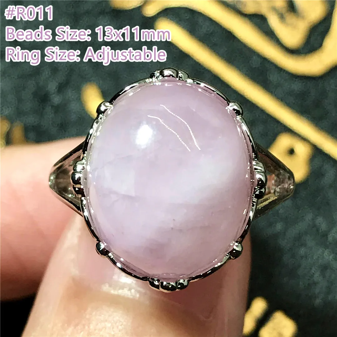 

Кольцо из натурального фиолетового кунцит, ювелирные изделия для женщин и мужчин, подарок на удачу с любовью, кристаллы, серебро 13 х11 мм, бус...