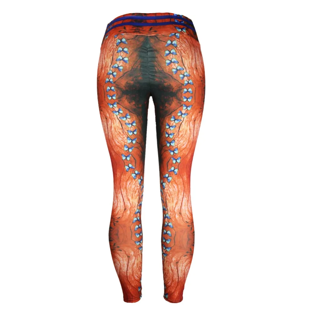 Женские Леггинсы пуш-ап со змеиным принтом эластичные облегающие леггинсы для