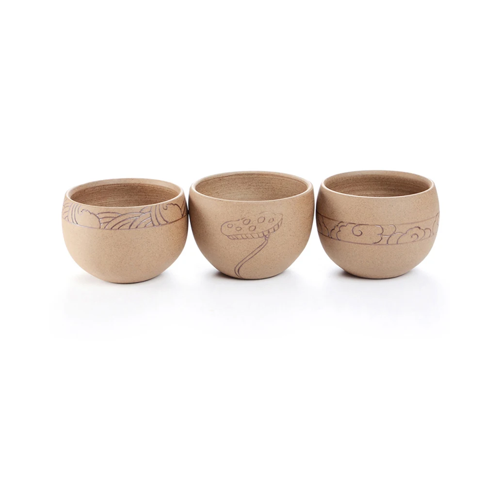 

Birdhouse Matcha Bowl Manual Craved Ceramic Japanese Tea accessories; Various Patterns with Lotus, lucky cloud, Sea wave