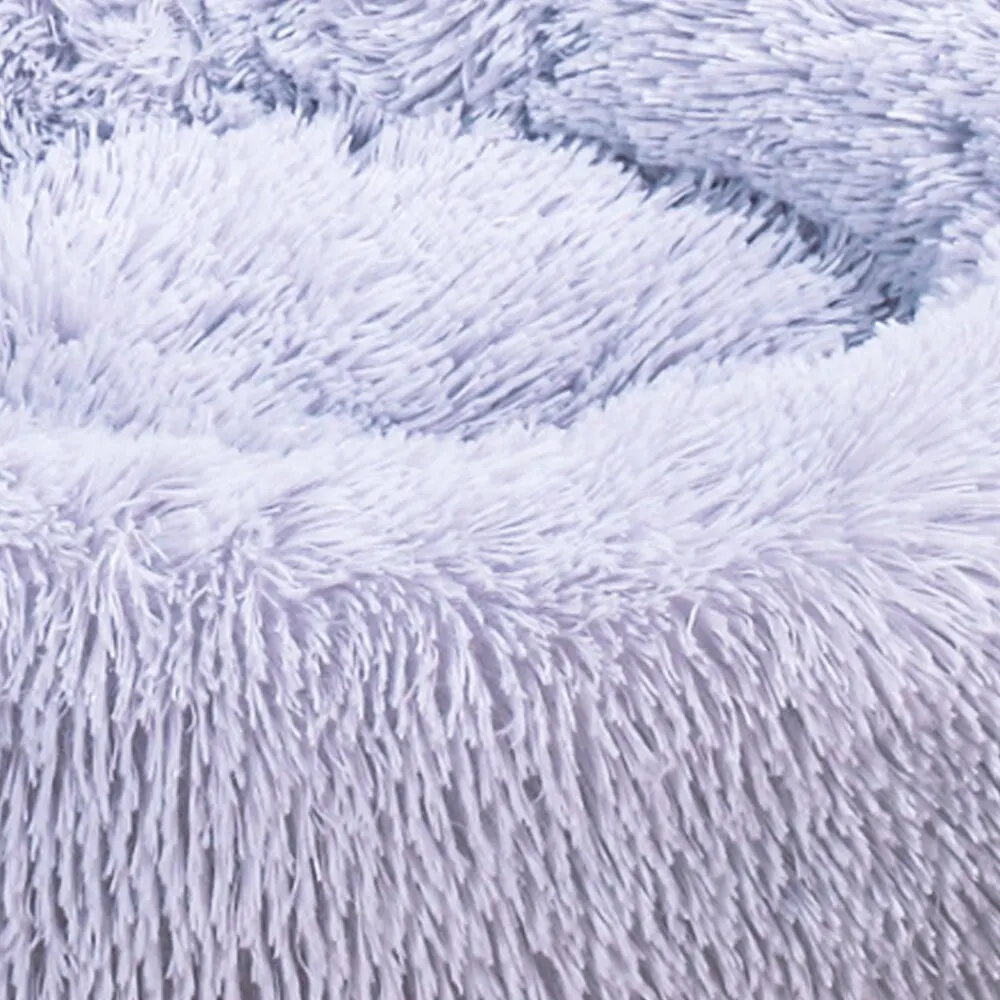 Круглая кровать для собаки длинная плюшевая собачья Конура моющаяся кошачий