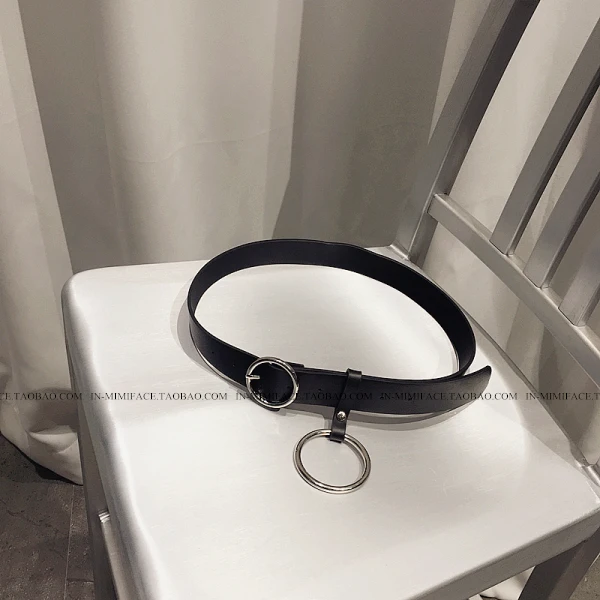 Hi-Tie женский двойной Rring Серебряная Пряжка джинсы дикие ремни для женщин мода студентов простой круглый ремень с пряжкой из искусственной кожи
