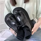 Женские винтажные Туфли Мэри Джейн в японском стиле 2021, женские туфли с закрытым носком, обувь в стиле лолита на низком каблуке