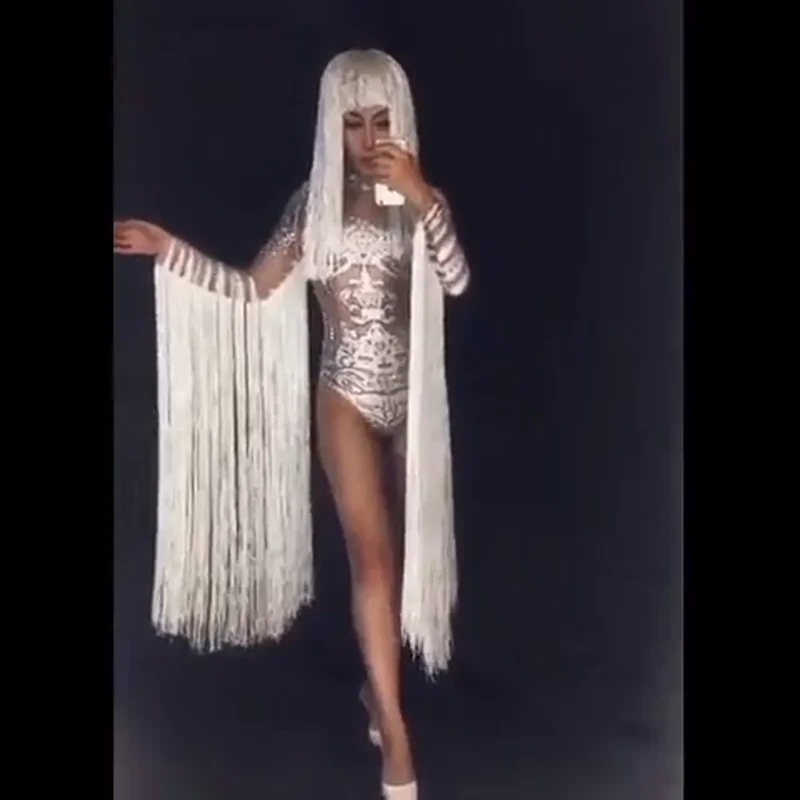 Женский комбинезон боди сексуальные яркие кристаллы в виде рыбьей чешуи Блестки