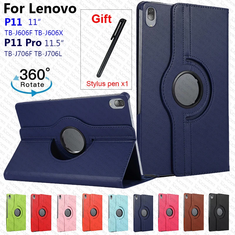360 Degree Rotating Case for Lenovo Tab P11 11" TB-J606F TB-J606 /P11 Pro 11.5" TB-J706F/L Tablet PC Flip Cover Protective Funda 360 Degree Rotating Case for Lenovo Tab P11 11" TB-J606F TB-J606 /P11 Pro 11.5" TB-J706F/L Tablet PC Flip Cover Protective Funda