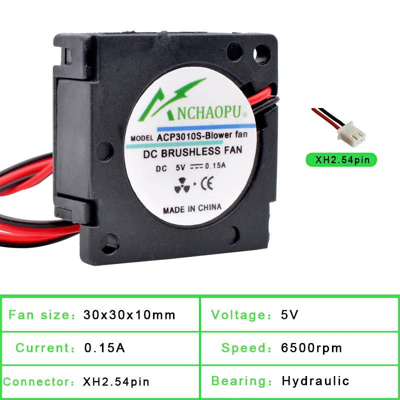 ACP3010S 3 см 30 мм вентилятор 30x30x10 DC5V 12 в 24 USB разъем мини боковой охлаждающий для