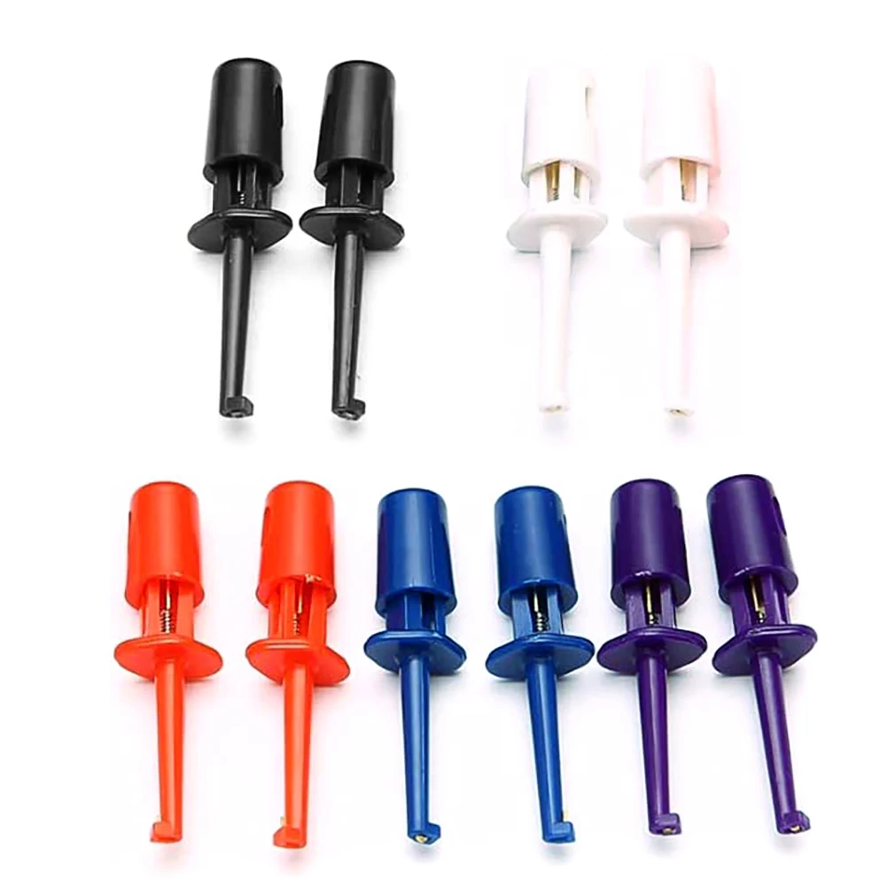 10 шт. мультиметр провода свинца тест крюк зажим Электронный Мини зонд набор