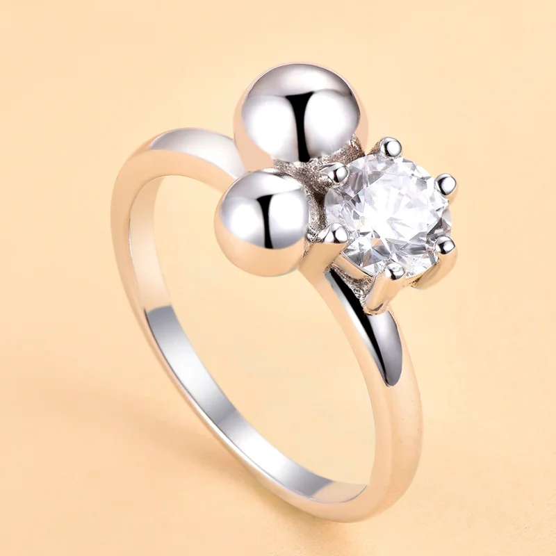 

COSYA Smooth Ball Engagement Rings 100% 925 Sterling Silver High Carbon Diamond 1 Carat Cocktail Party Fine Jewelry Wholesale