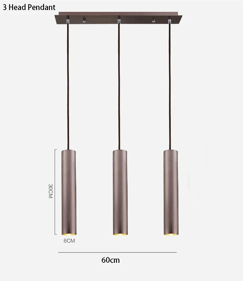 

Modern LED Long Tube Pendant Lights Minimalist droplight Restaurant/Dinning Room/Bar Cylindrical Pendant Lamps Kitchen hang lamp